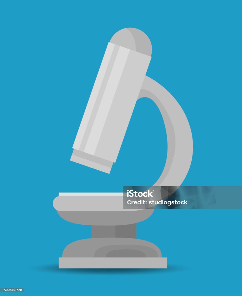 Simple Science Design Microscope Microscope Chemistry School Education Online Design Stock Illustration ...