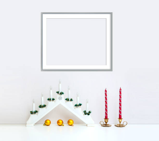 istock Christmas mockup 8x10 with candles 933587790