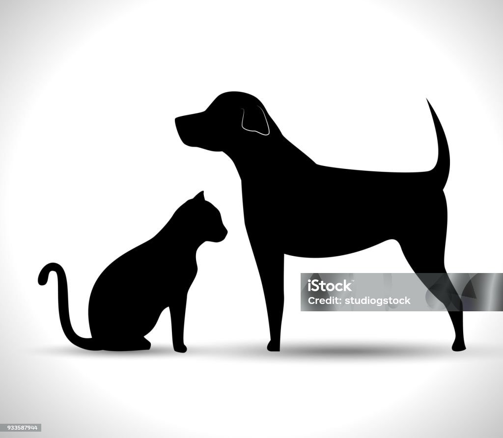 silhouette dog and cat pet icon silhouette dog and cat pet icon vector illustration eps 10 Dog stock vector