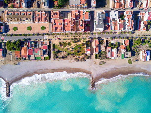 istock Aerial view of mediterranean beach 933592032