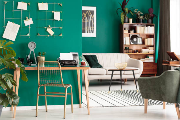 istock Desk in living room 933599080