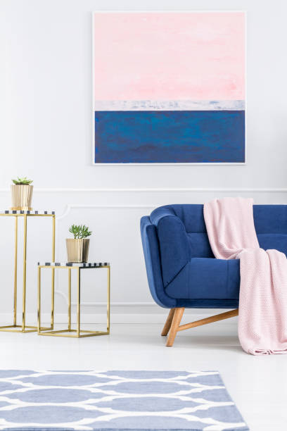 istock Pink and blue apartment interior 933606158