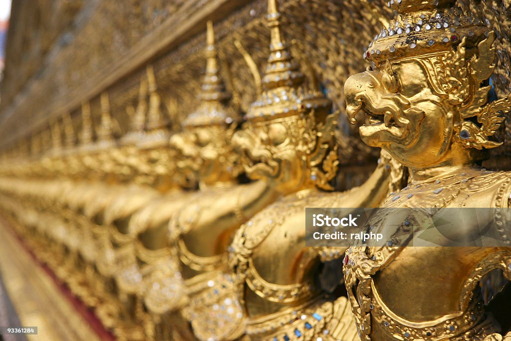 Dettaglio di Wat Phra Kaew, Bangkok - Foto stock royalty-free di Arte