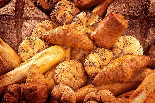 istock Variety of fresh bread and pastry 93361295