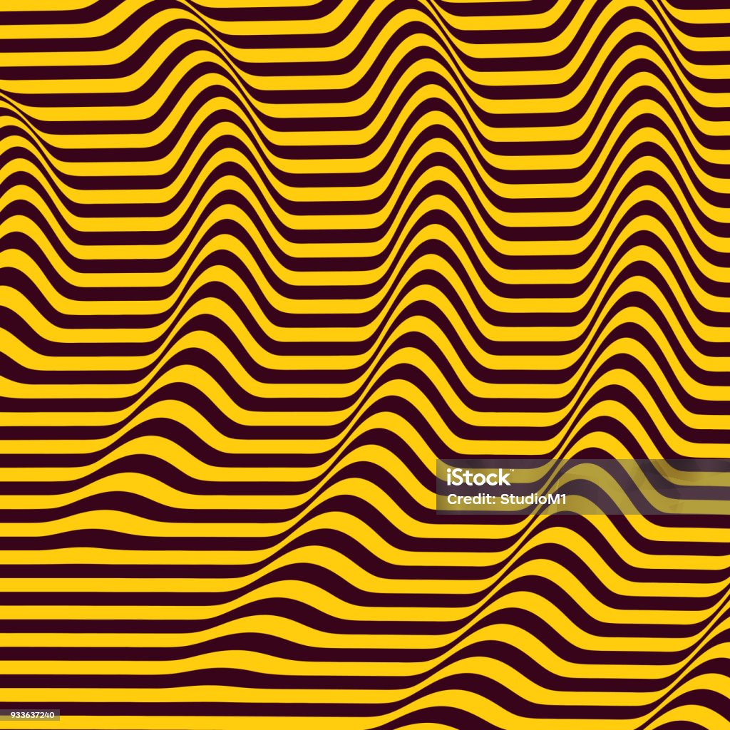 Dynamic Patterns 3d Wavy Background Dynamic Effect Pattern With Optical Illusion Vector ...