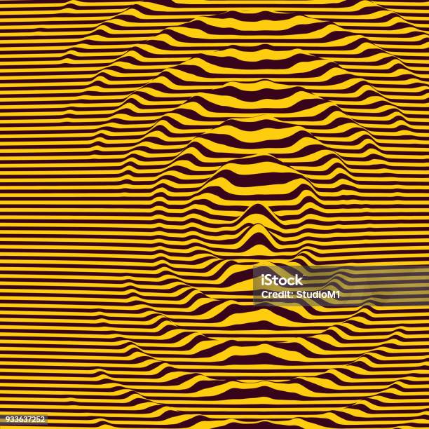 Waveform Background Dynamic Visual Effect Surface Distortion Pattern ...