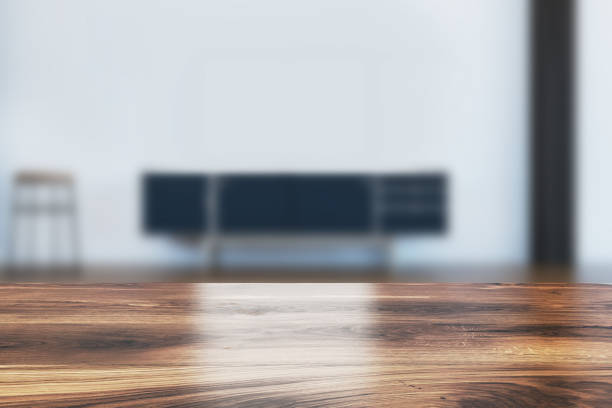 istock Black cabinet in living room blurred 933637432