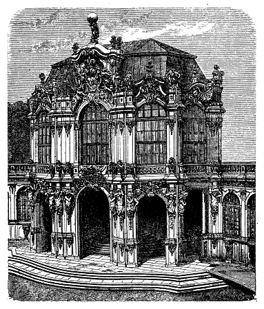 Illustration of a Dresden, Zwinger pavilion