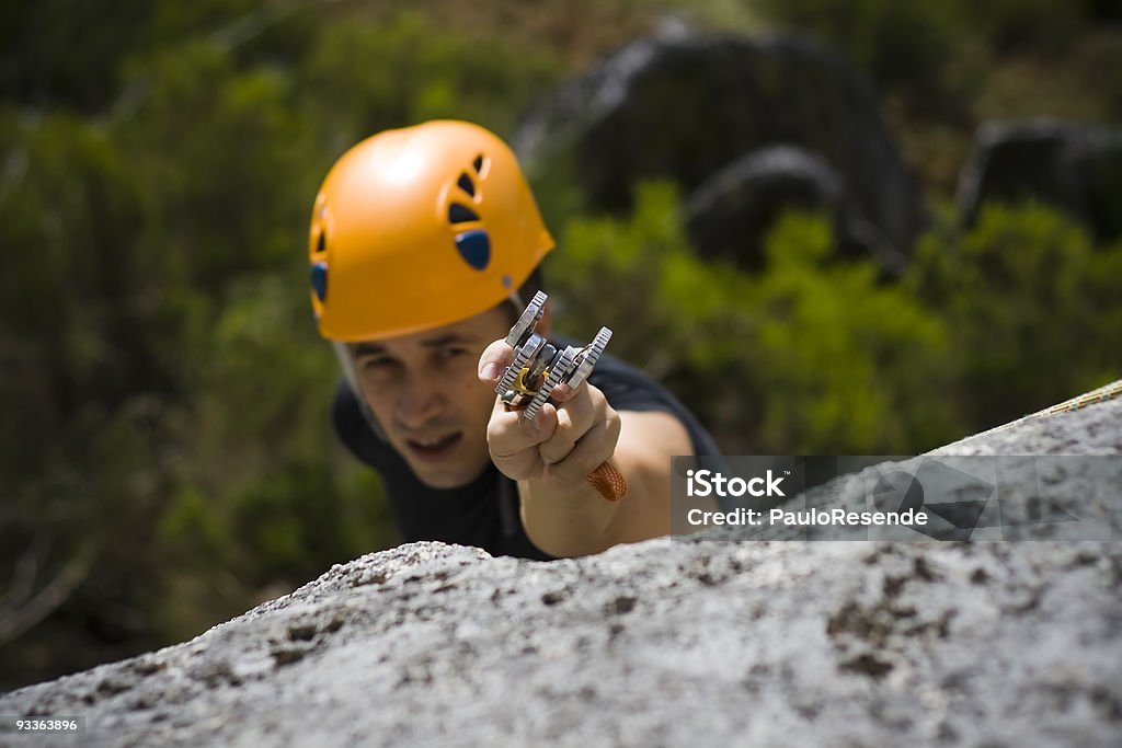 Mann Klettern die Berge - Lizenzfrei Abenteuer Stock-Foto