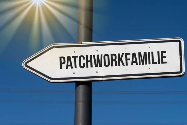 istock A directional arrow points in the direction of a patchwork family 933656358