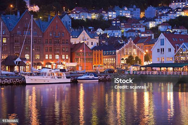 Scenery Of Bryggen In Bergen Norway Stock Photo - Download Image Now - Ancient, Architecture, Bergen - Norway