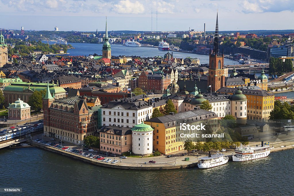 Panorama di Stoccolma, Svezia - Foto stock royalty-free di Acqua