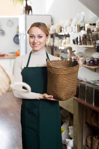 istock Blond woman choosing tea sold 933657748