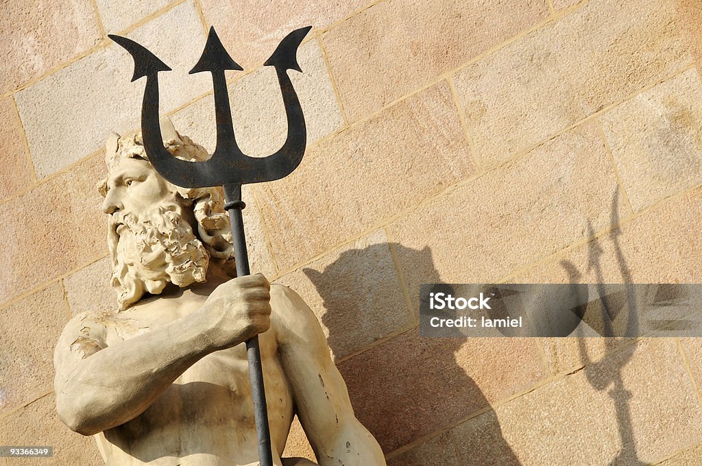 Neptune und trident - Lizenzfrei Griechische Mythologie Stock-Foto