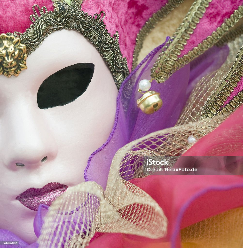 Der weiße Maske zum Karneval in Venedig - Lizenzfrei Blick in die Kamera Stock-Foto