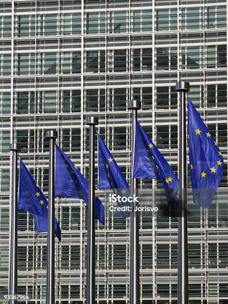 European Flags In Brussels Stock Photo - Download Image Now - Belgium, Benelux, Berlaymont