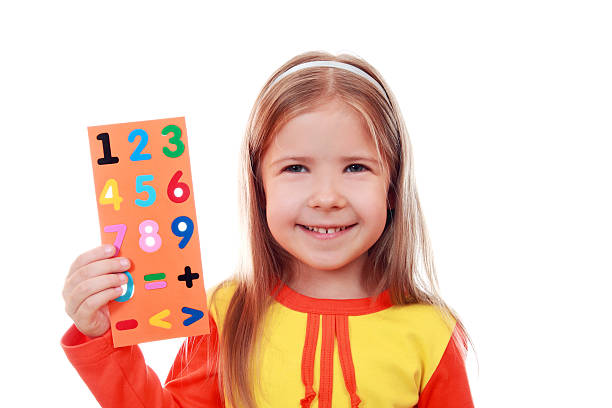 istock Girl with a set of digits 93368497