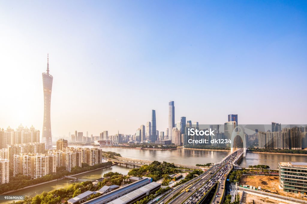 Guangzhou tower Guangzhou pearl river new city Guangzhou Stock Photo