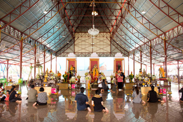 Wat Phra Mahathat Woramahawihan in Nakhon Si Thammarat, Thailand stock photo