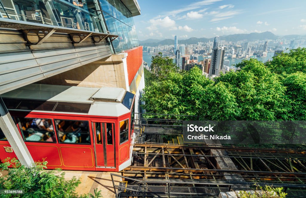 Peak Tram In Hong Kong Victoria Peak Stock Photo - Download Image Now