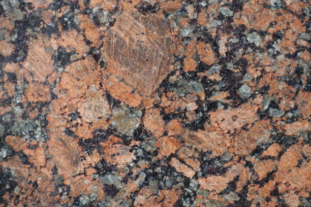 istock Pink, black and grey polished granite stone 933701010