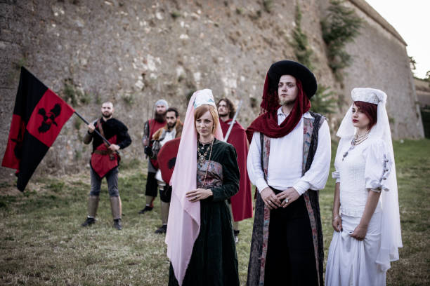 istock Dutch princess and honor guard in medieval times 933708154