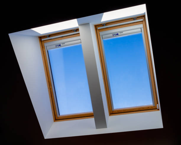 istock double roof windows overlooking the blue sky 933734882