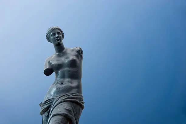 A 19th century  faithful  plaster copy of the ancient Greek Venus de Milo also known as Aphrodite of Milos.