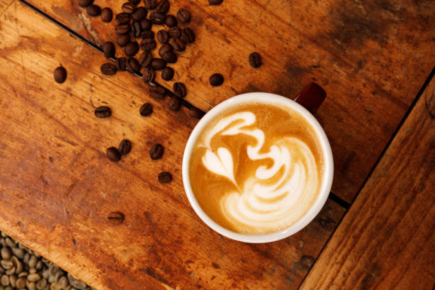 istock Art latte a cup of hot coffee 933763528