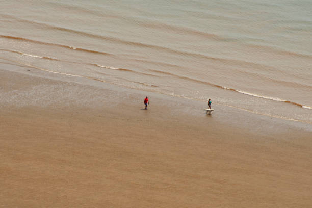 Fundy Trail Park, New Brunswick Canada - July 29 2017:  People on a Beach at Fundy Trail Park New Brunswick Canada