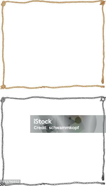 Fancy Rope Frame Rope Decorative Frame Stock Illustration - Download Image Now - Picture ...
