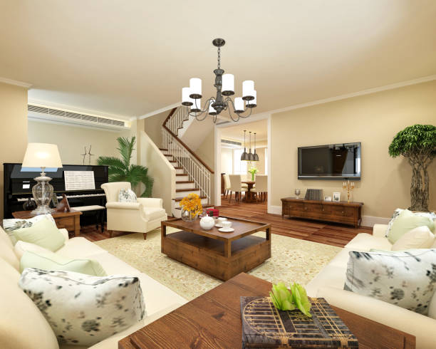 istock 3D render of Living Room 933796480