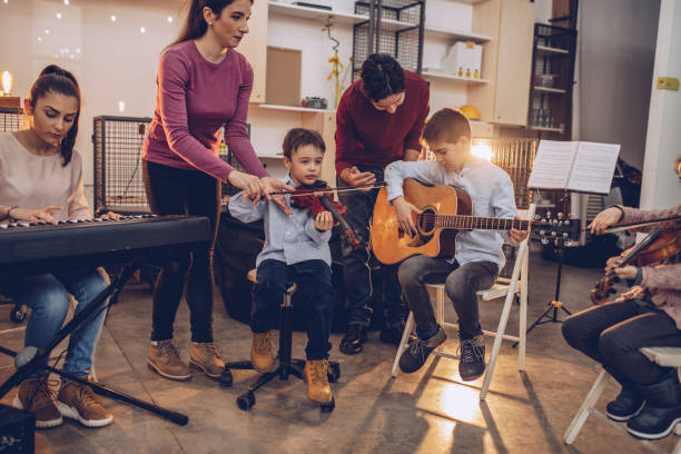 istock Busy day in music school 933801462