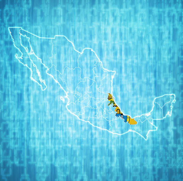 istock Veracruz state on map with administrative divisions and borders of Mexico 933840286