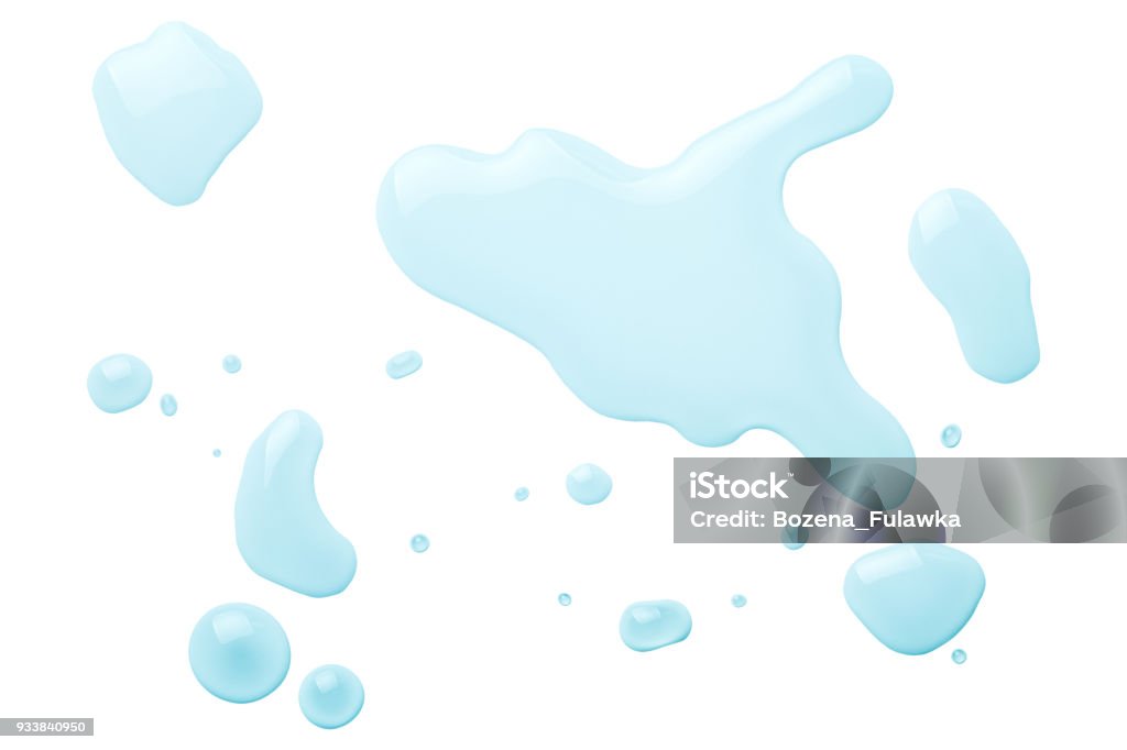 Water Isolated on White Background Water isolated on white background. Top view Water Stock Photo