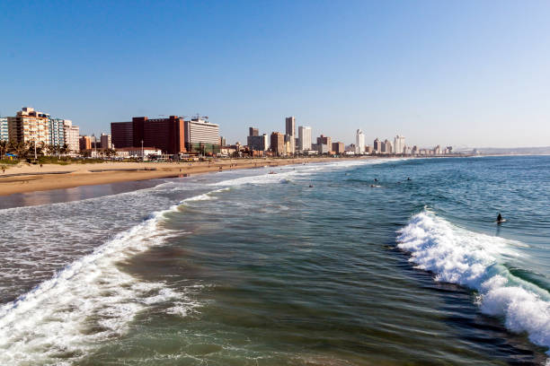 istock Coastal Shoreline against Blue Durban City Skyline 933843882