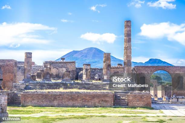Ancient Ruins Of Pompeii Italy Stock Photo - Download Image Now - Pompeii, Mt Vesuvius, Italy