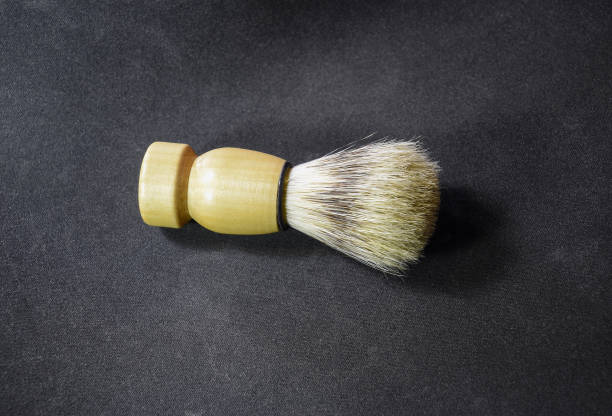 istock Classic shaving brush with raccoon fur 933847094