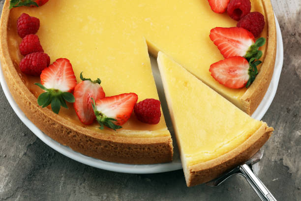 istock Homemade cheesecake with fresh berries for dessert. Cheese cake 933850462