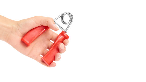 istock sport hand expander isolated on white background. copy space, template 933856364