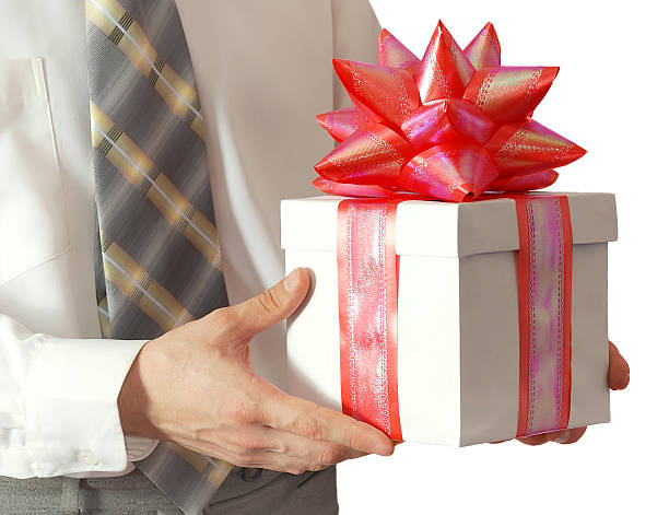 istock Gift in hands of the businessman 93386091