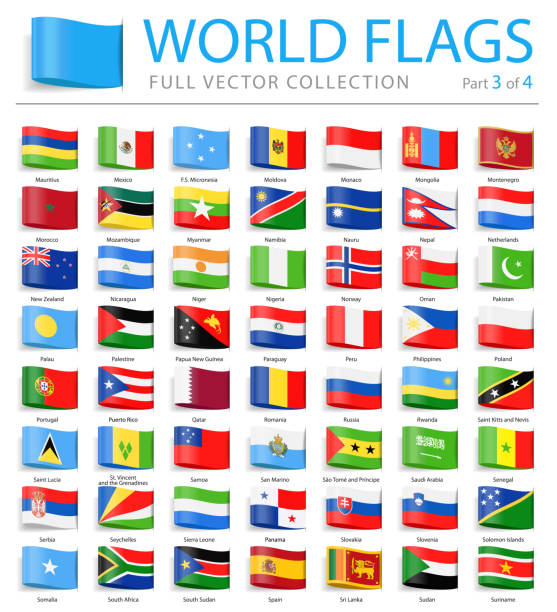 ilustrações, clipart, desenhos animados e ícones de mundial bandeiras - bookmark etiqueta tag plana icons vector - parte 3 de 4 - netherlands symbol flag button