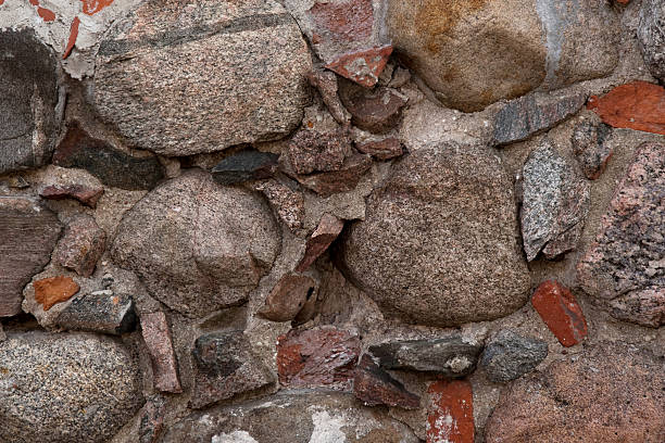 old stone wall stock photo