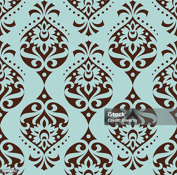 Piękne Wschodnie Wzór - Stockowe grafiki wektorowe i więcej obrazów Barok - Barok, Rokoko, Seamless pattern