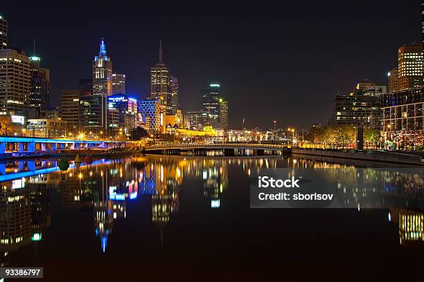 Melbourne Bei Nacht Stockfoto und mehr Bilder von Abenddämmerung - Abenddämmerung, Architektur, Australien