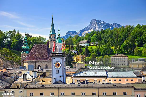 Town Hall In Salzburg Stock Photo - Download Image Now - Architecture, Austria, Blue