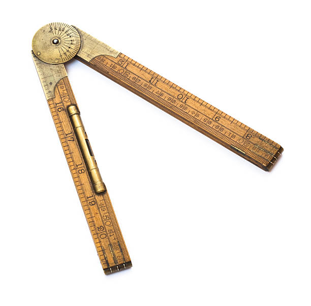 istock Antique carpenter's boxwood folding rule marked Rabone 93387302