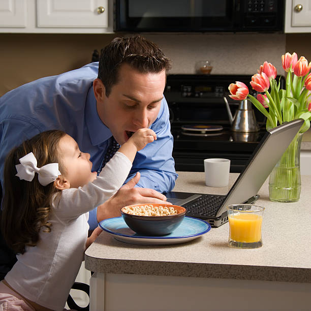Father with daughter. stock photo