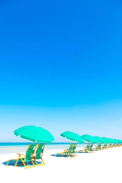 istock Lounge Chairs and Umbrella at the Beach 933901706