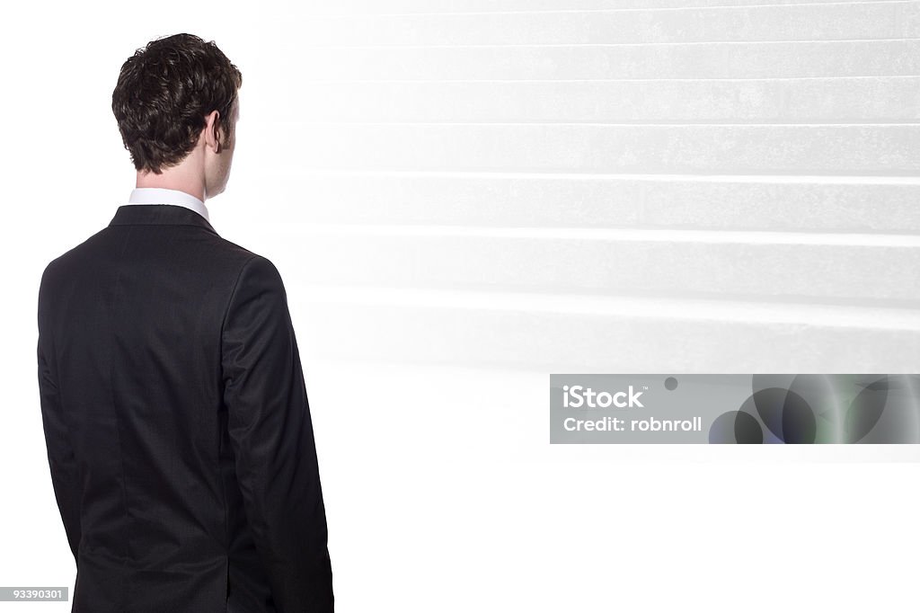 Geschäftsmann auf Treppe - Lizenzfrei Anzug Stock-Foto